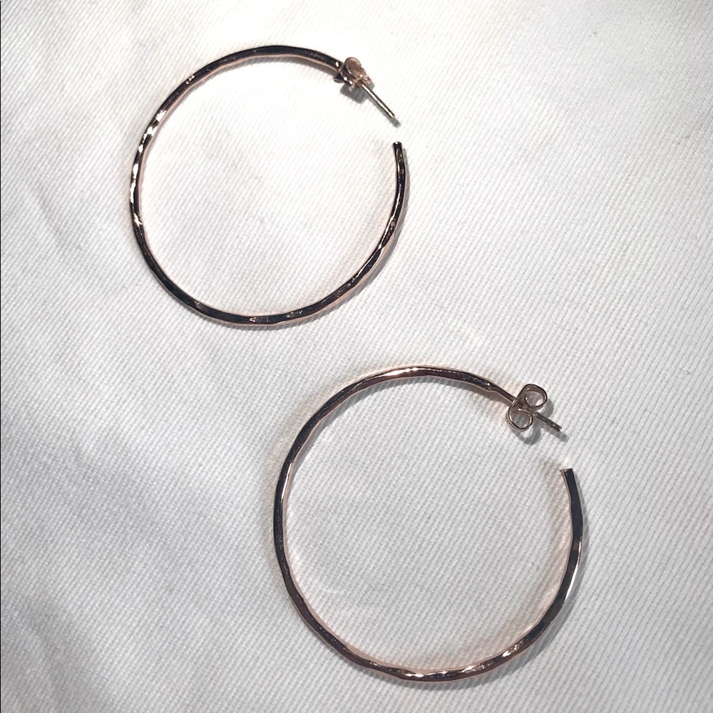 Argento Vivo hoop earrings rose gold